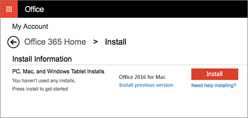 office for mac 365 support