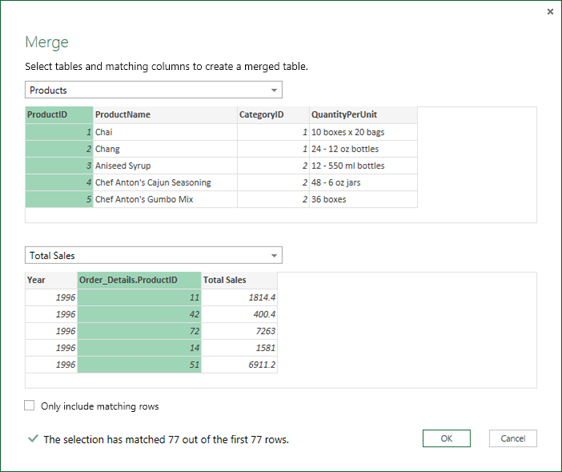 Merge Queries Power Query Excel