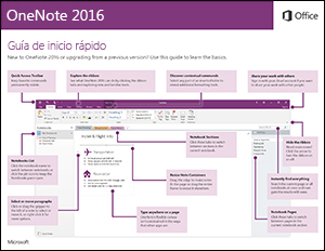 Guía de Inicio rápido OneNote 2016 (Windows)