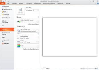 Powerpoint druckbereich