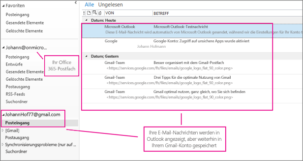 Importieren Von Gmail In Outlook Office Support