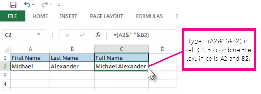 Combine Text From Two Or More Cells Into One Cell Excel