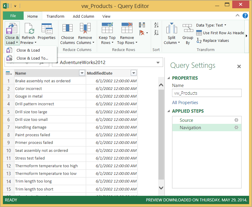 Add A Query To An Excel Worksheet Power Query Excel