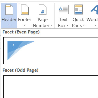 different headers on each page word