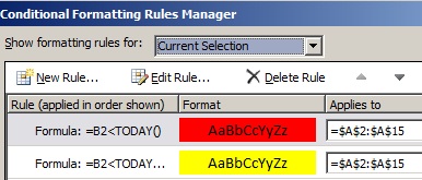 Manage Conditional Formatting Rule Precedence - Excel