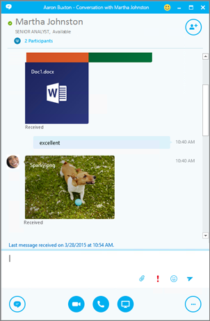 Preview a file sent to you during an IM conversation