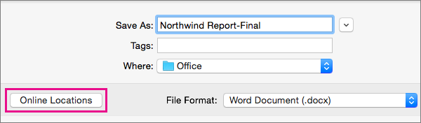 how to save a document in word on mac