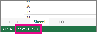 turn off scroll lock in excel