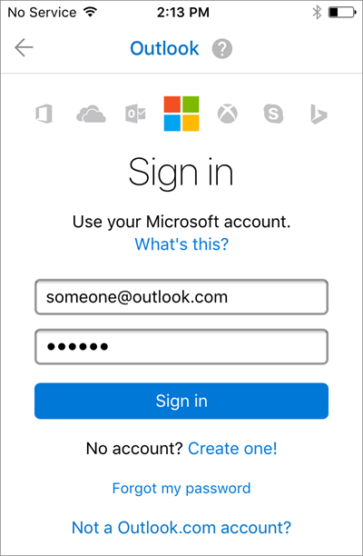 Sign in with your email address and password