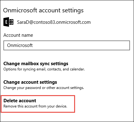 delete an email account polymail