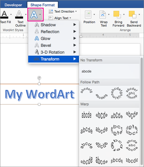 how to add word art to powerpoint
