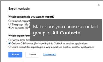 how to import contacts into outlook 2013 from gmail