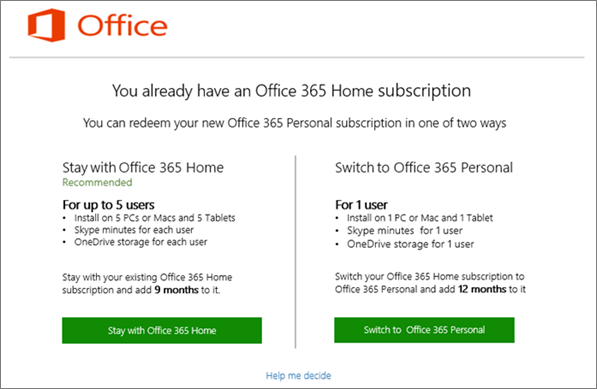office 365 already have product key