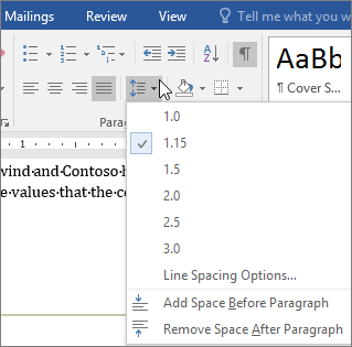 how to remove paragraph spacing in word 2016
