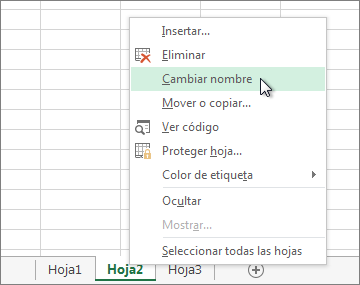 Resultado de imagen para COMO cambiar nombre a UNA HOJA EN EXCEL