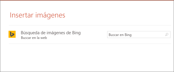 Diálogo Insertar imágenes en PowerPoint