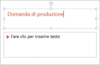 Muestra cómo agregar texto en un campo de texto en PowerPoint.