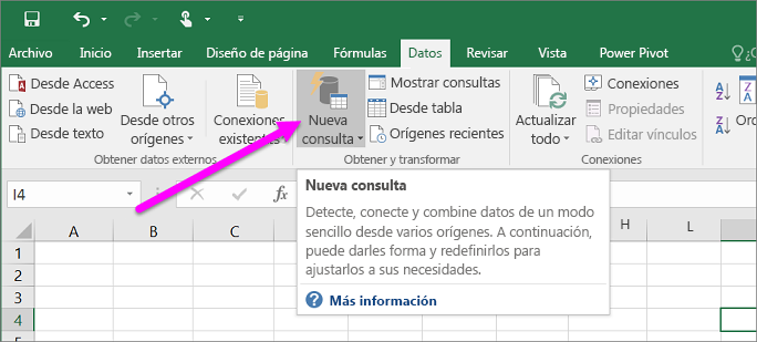 Introducción a obtener y transformar en Excel 2016 - Excel