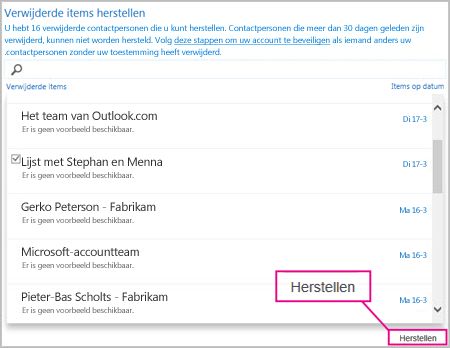 Geen map verwijderde items outlook