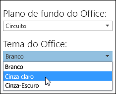 Escolher um Tema do Office diferente