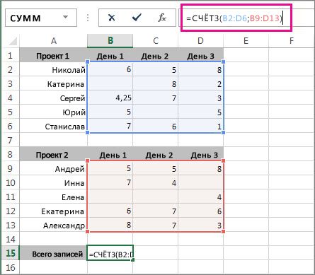 Подбор счетчика взлет excel